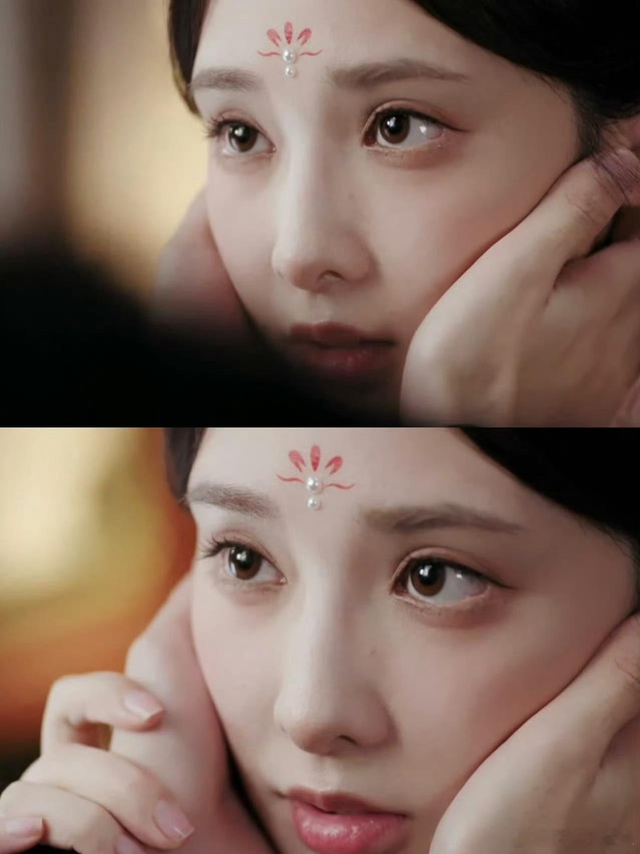 《凤凰台上》高甜特写，彭小苒美貌暴击来袭！可仔细一瞧，隐形眼镜竟悄悄“溜号”滑片