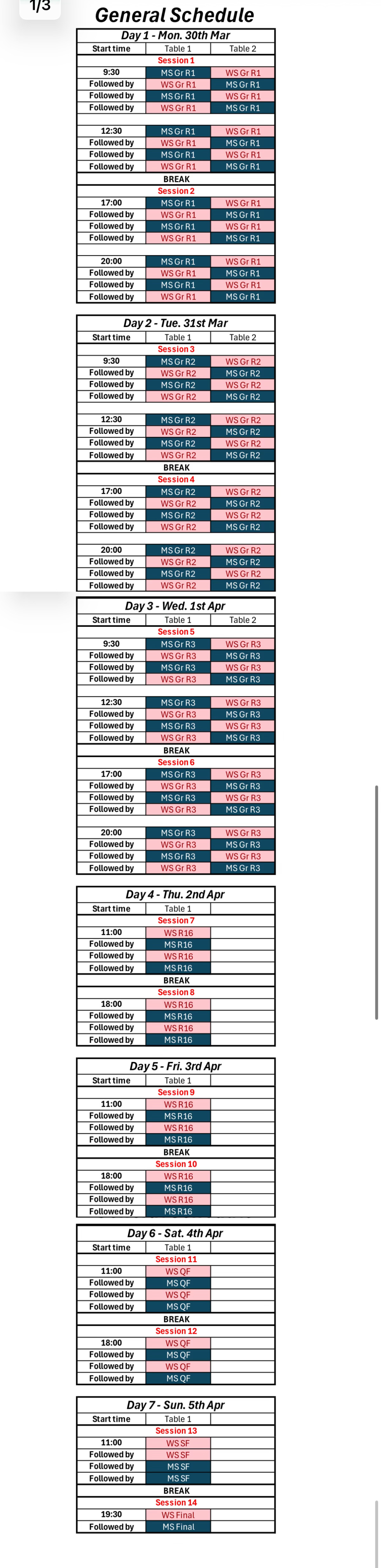 2026年澳门国际乒联男子及女子世界杯总赛程 