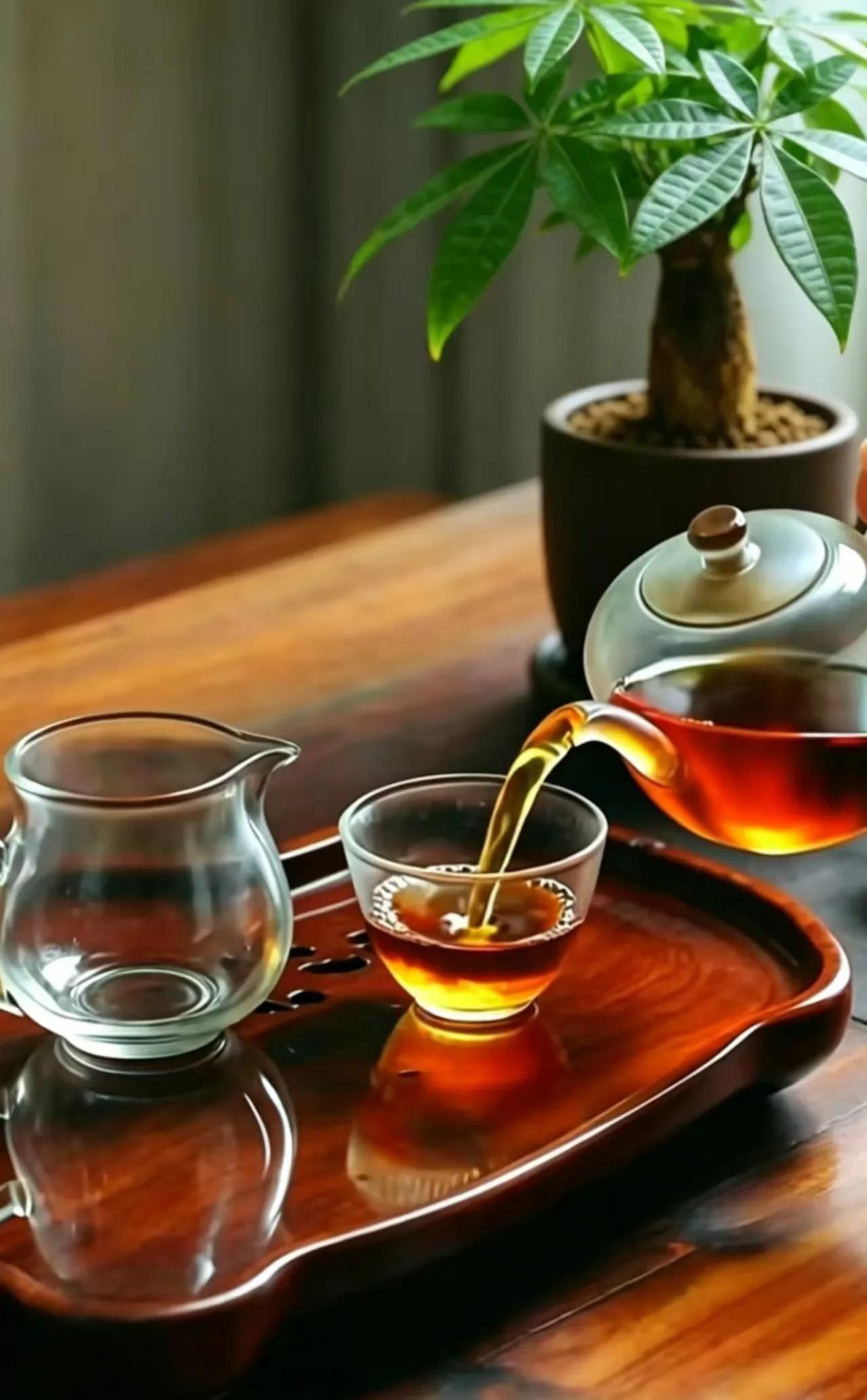 老公有个好习惯，坚持了10来年，真是一天都没落下。

每天晚饭后，他准时坐到茶台