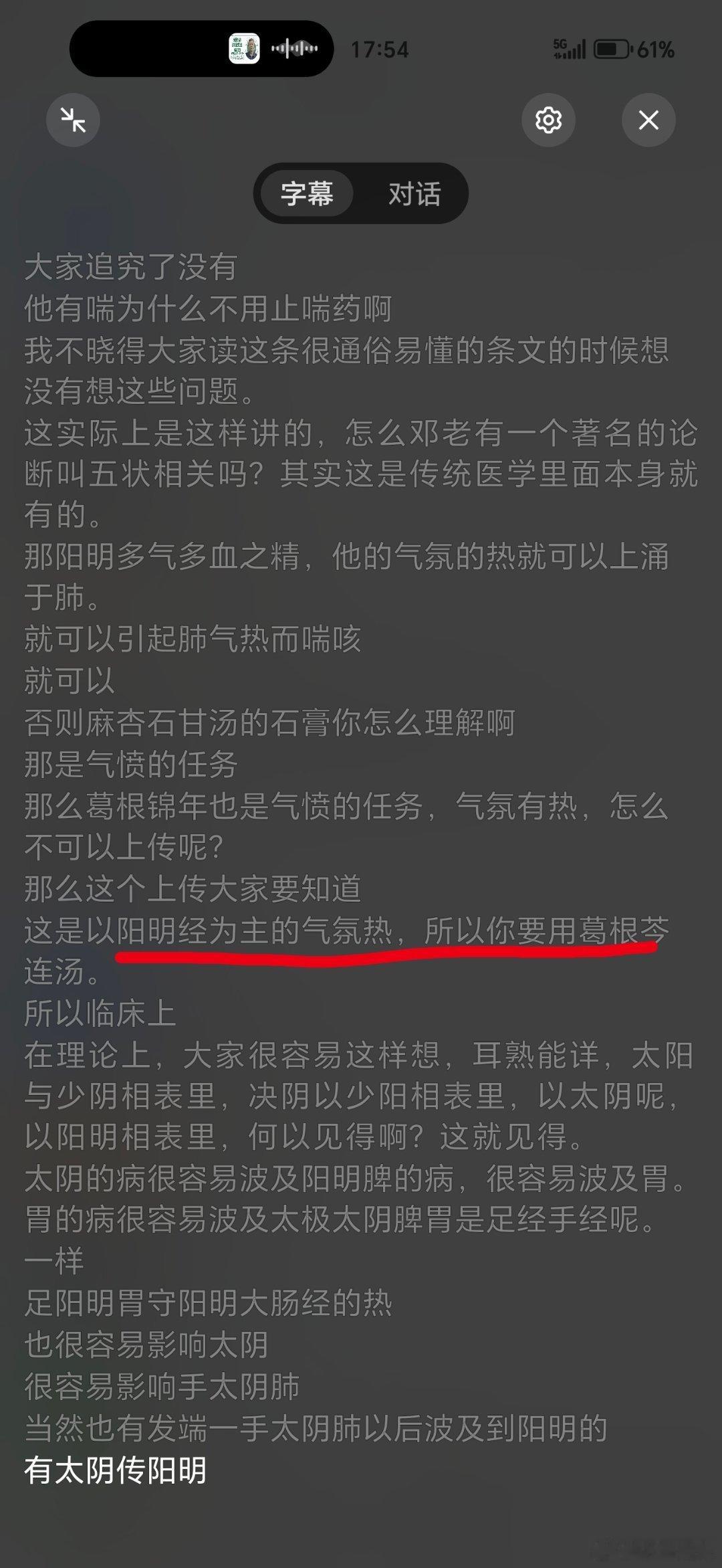 阳明多气多血，手阳明大肠经气分有热，可以影响手太阴肺经，而出现“喘”，用葛根芩连