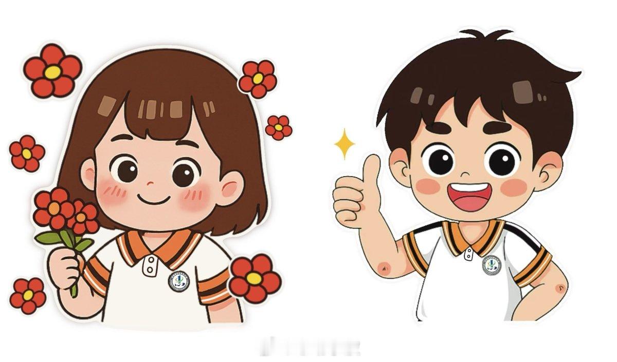 【兴奋比“耶”，生气叉腰！ 】宁波江北中心学校美术老师李佳敏，以校园孩童为原型设