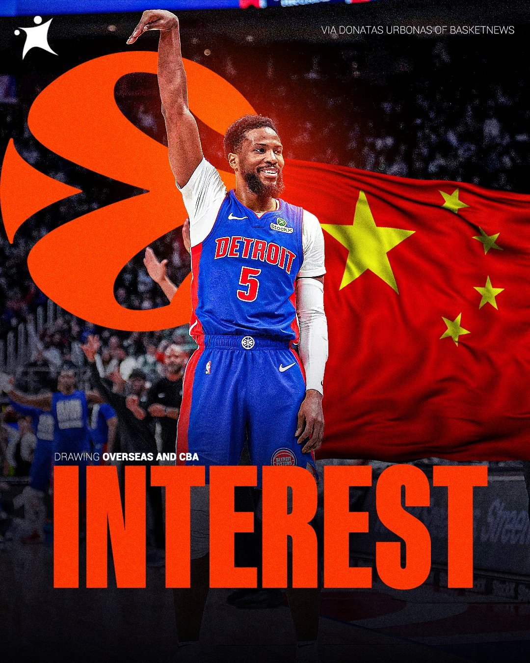 欧洲媒体BasketNews报道，马利克·比斯利已经引起了欧洲和中国球队的兴趣，