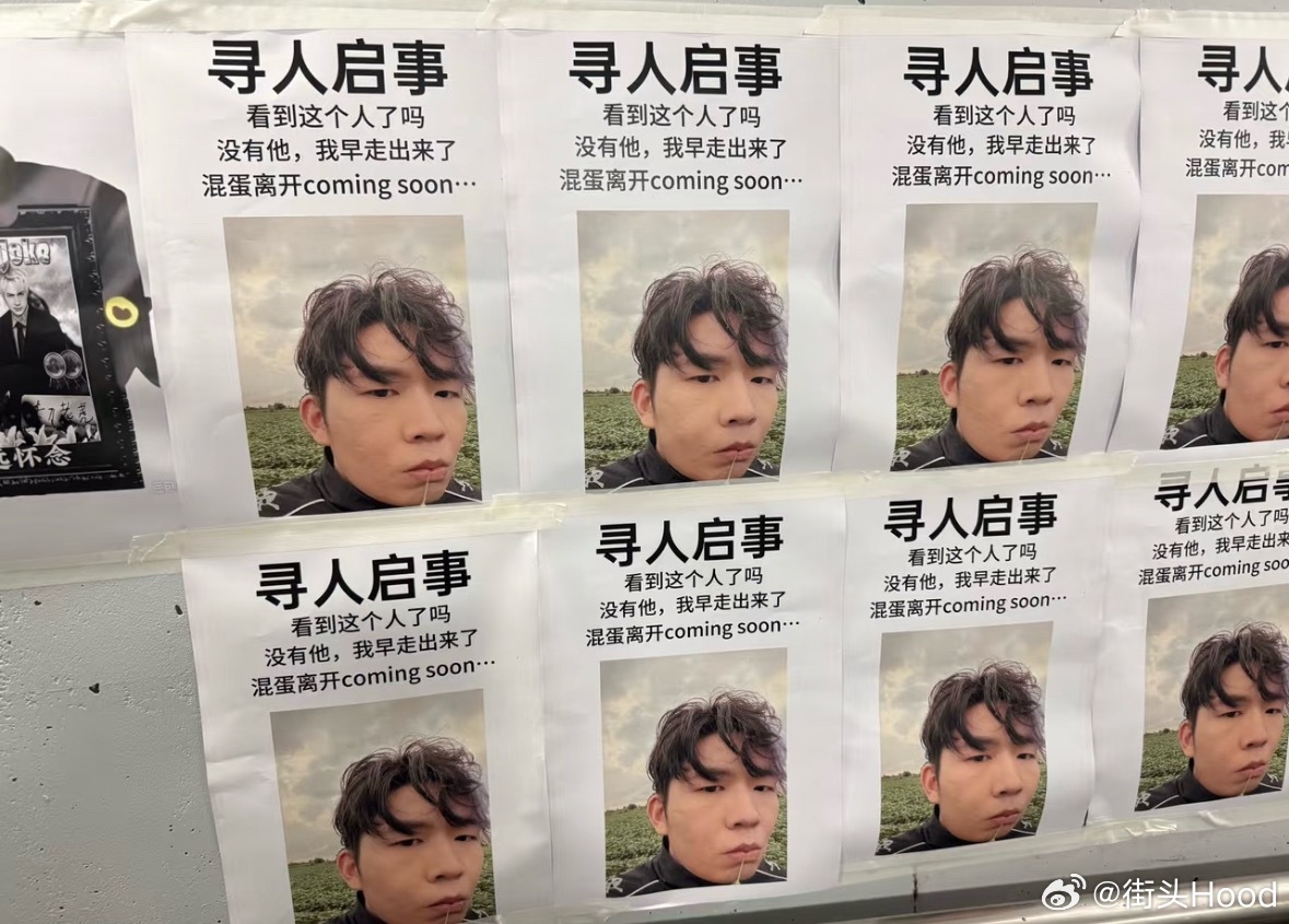 寻找河南神启事贴到了国外[泪奔] ​​​