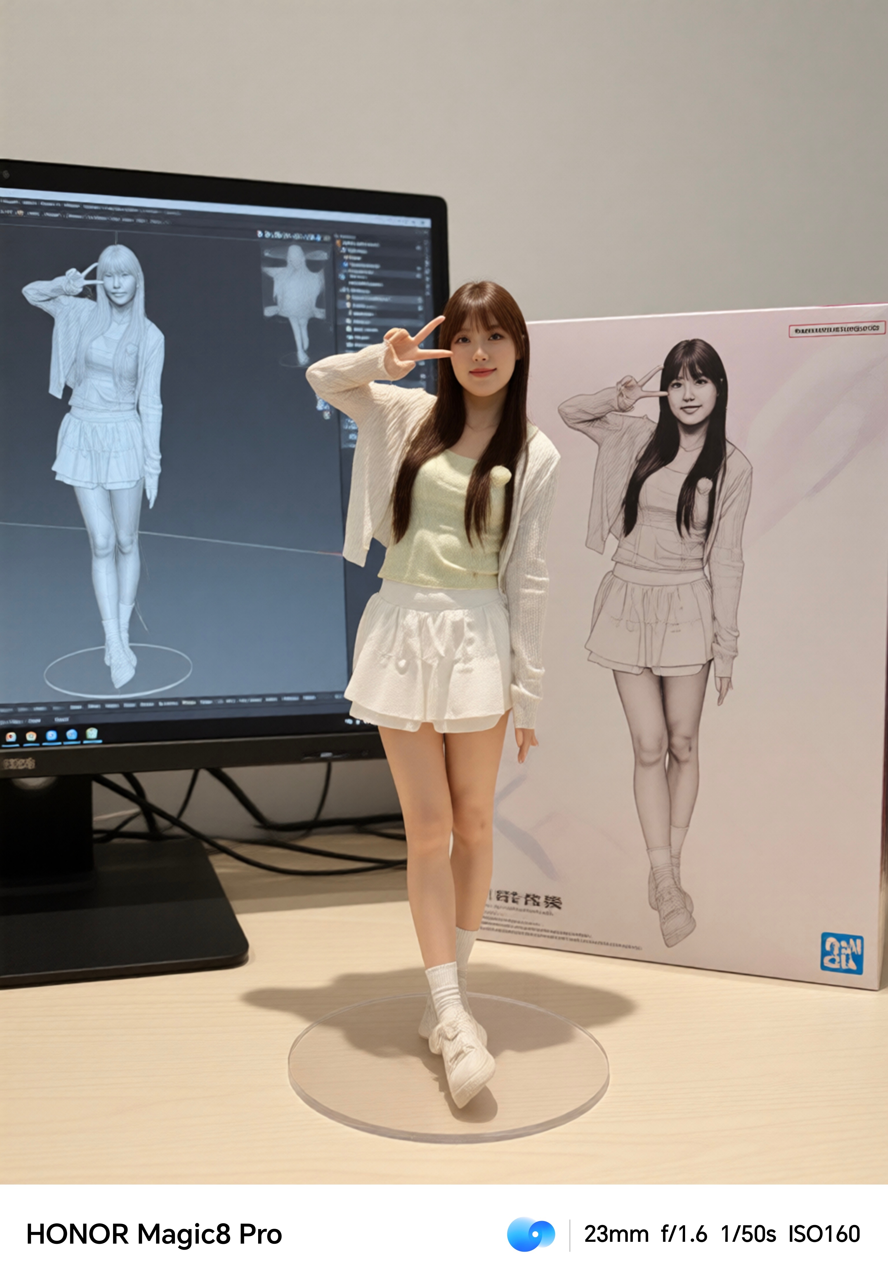 荣耀这个3D真人手办AI生成，还挺好玩