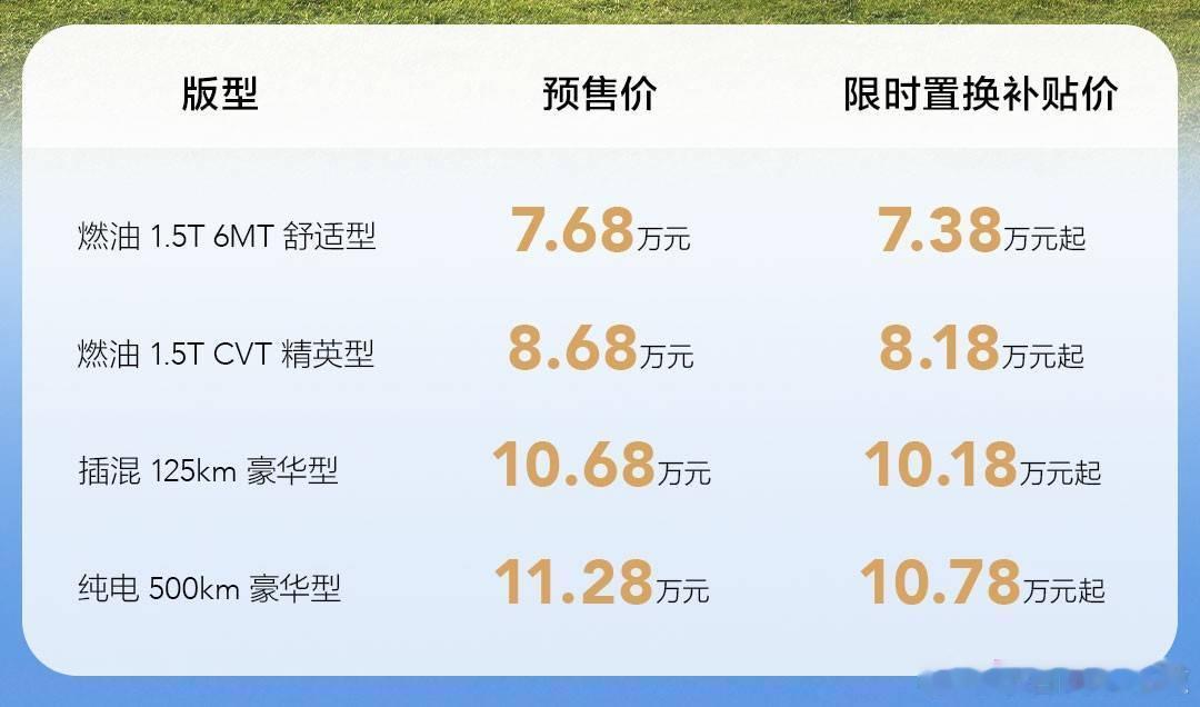 五菱星光 730 正式公布预售价格，新车提供燃油、插混和纯电三种动力形式。其中燃