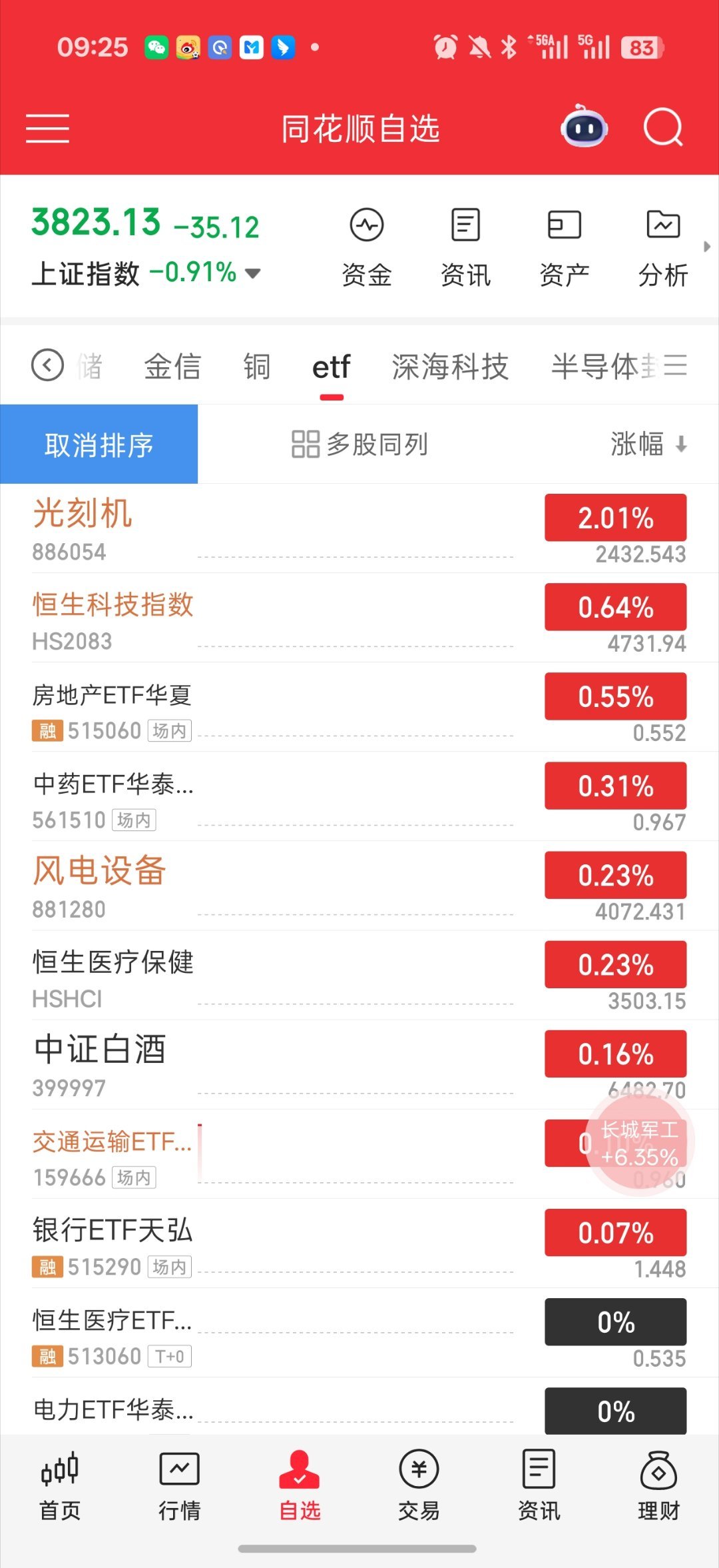 基金 大低开的开盘但是光刻机一字板好多全都高开了但是科技分化严重啊a股