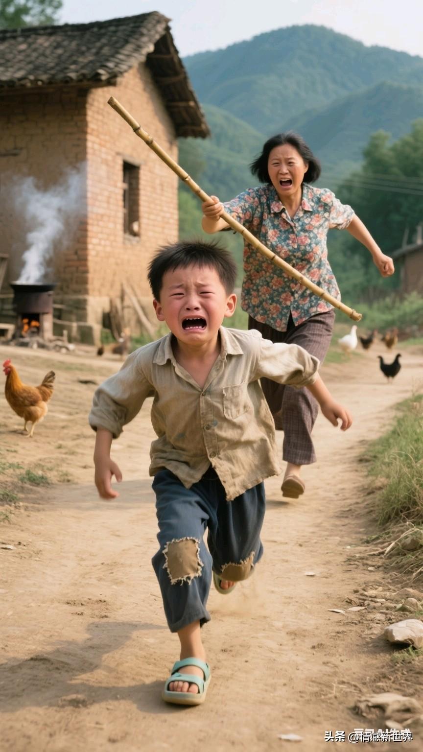 “乡村的童年记忆：奔跑在乡间小路上”🏃‍♂️🏠🐔老家田野风景 70后农村童