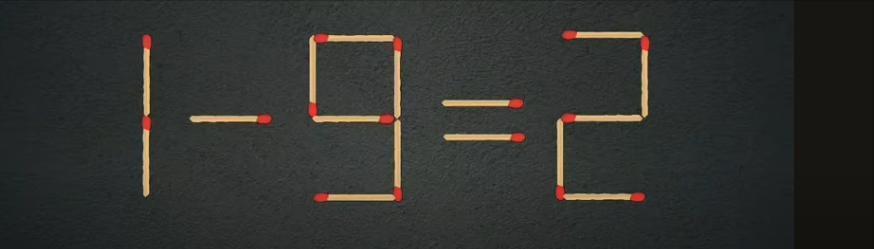 挑战火柴棒等式修复！现有错误等式 “1 - 9 = 2” ，需仅移动 1 根火柴