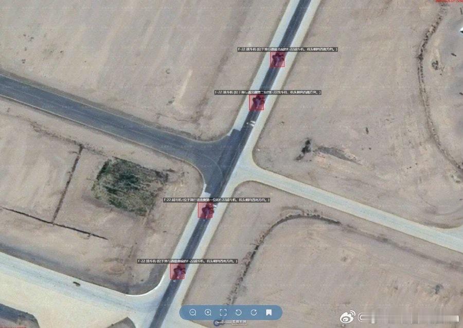 以色列乌夫达空军基地的11架F-22中，已有4架被转移至跑道，可能已做好行动准备