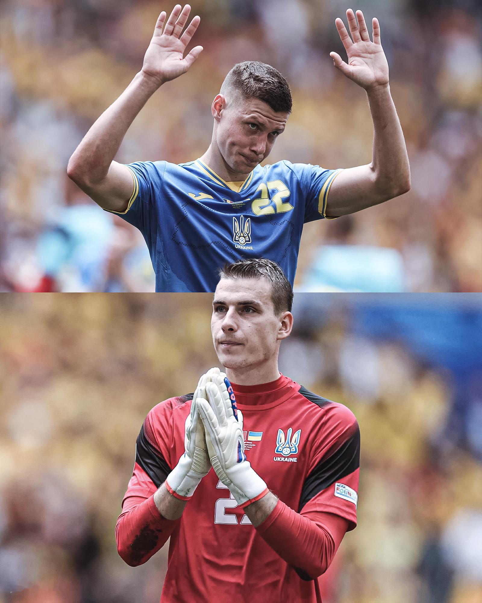 乌克兰球员为失利向球迷致歉。🇺🇦#罗马尼亚3比0乌克兰##欧洲杯# ​​​