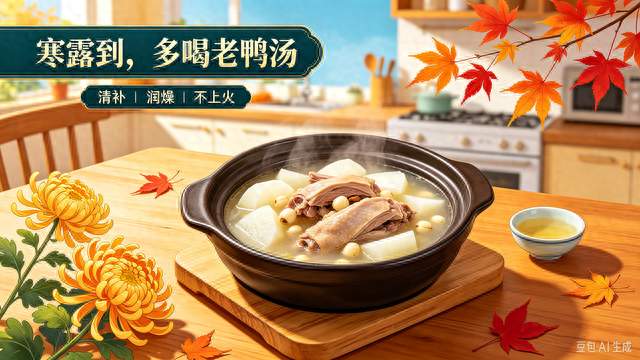 寒露多喝老鸭汤，清补润燥不上火