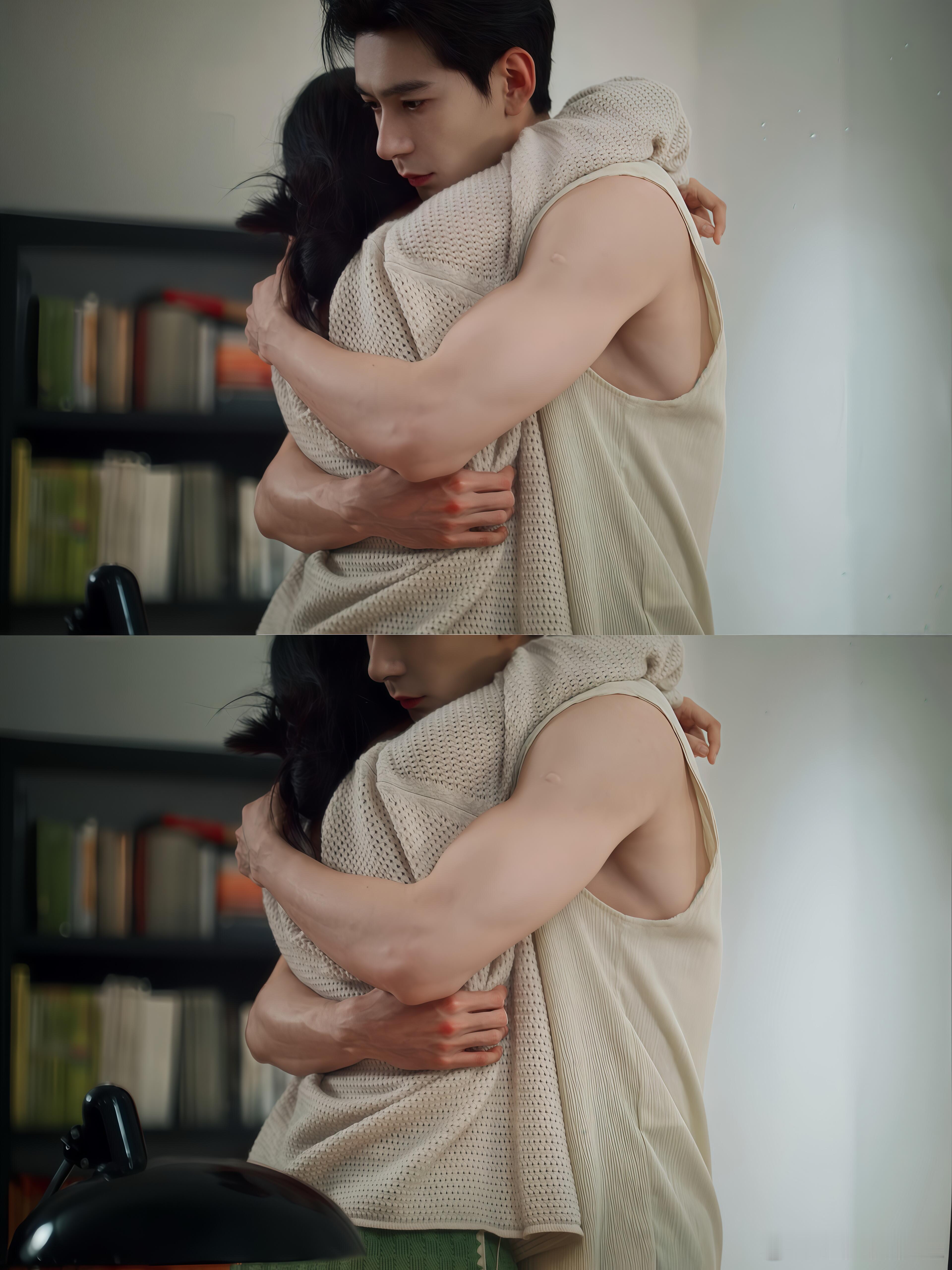 两个人这个体型差这个大肌肉…两个人真的很se哎轧戏