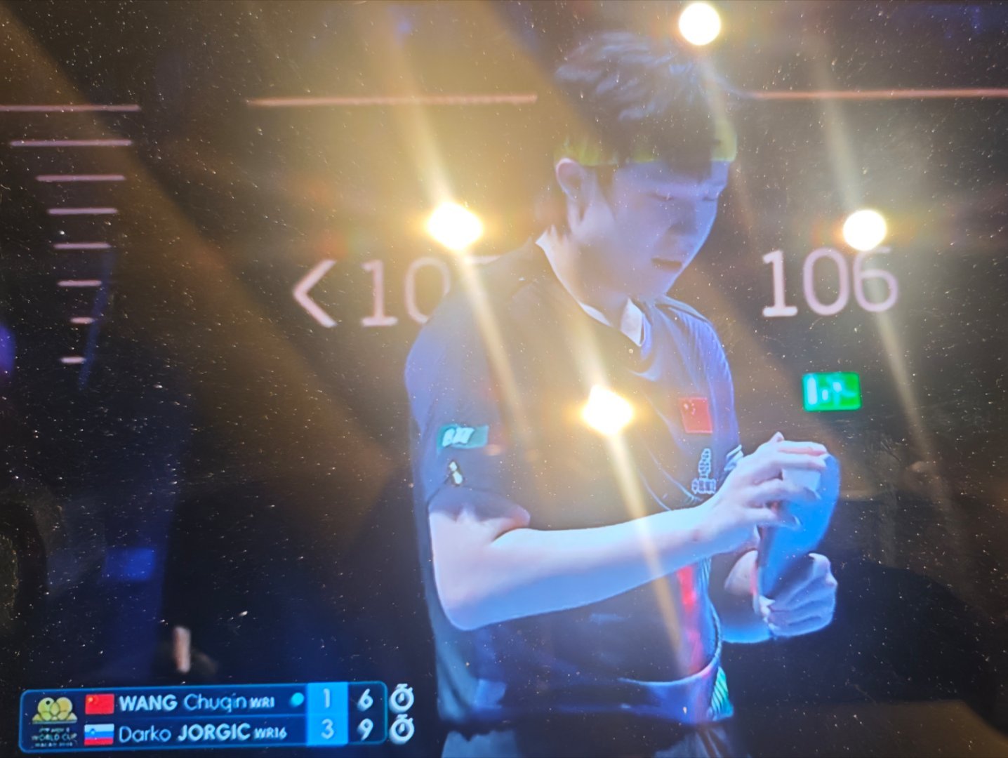 王楚钦vs约奇克现在男单已经这样了，1:3落后，6:9要完男单世界杯四强没人，应