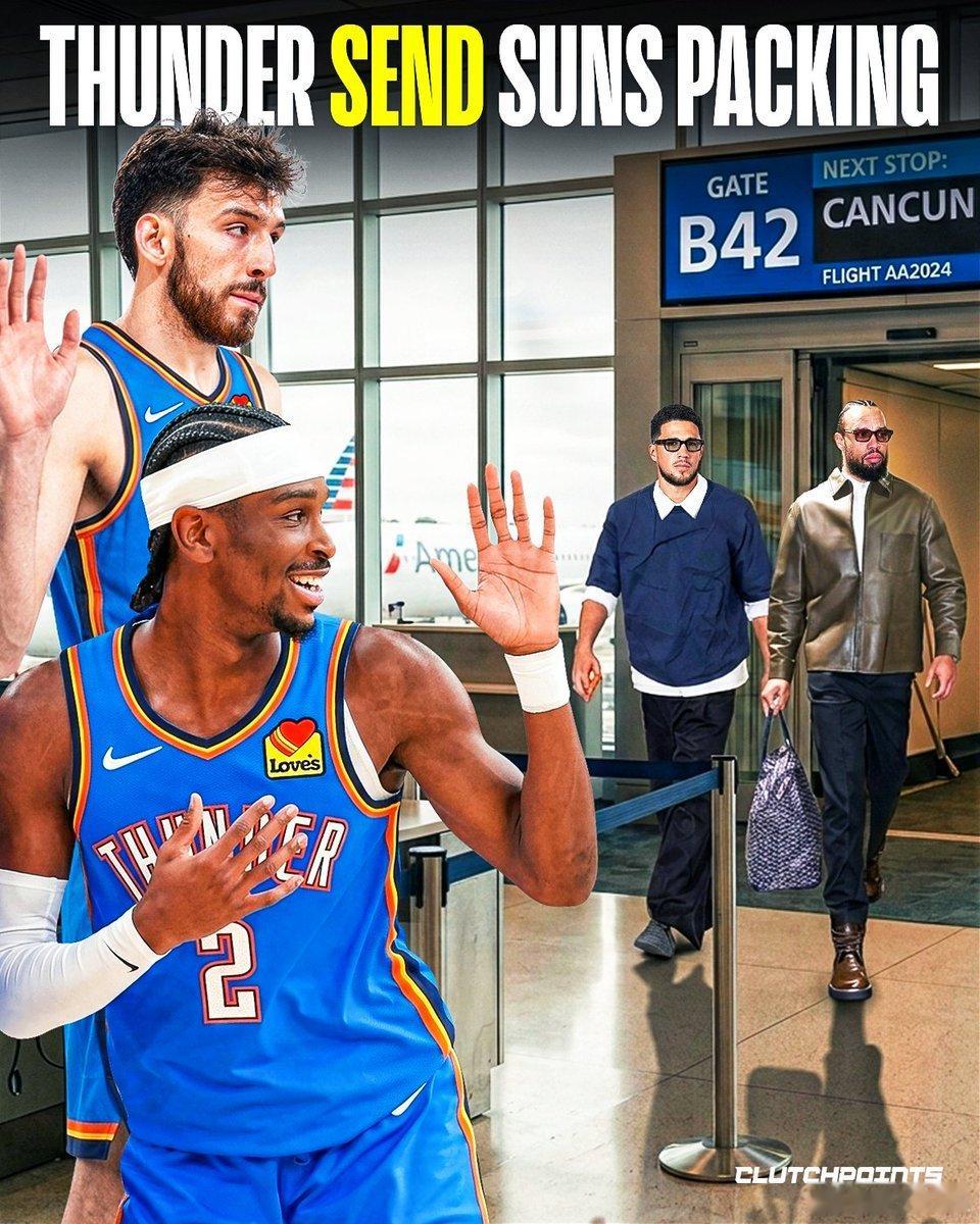 雷霆横扫太阳晋级次轮🧹本届季后赛第一个4-0诞生。这轮系列赛，雷霆打得就像常规