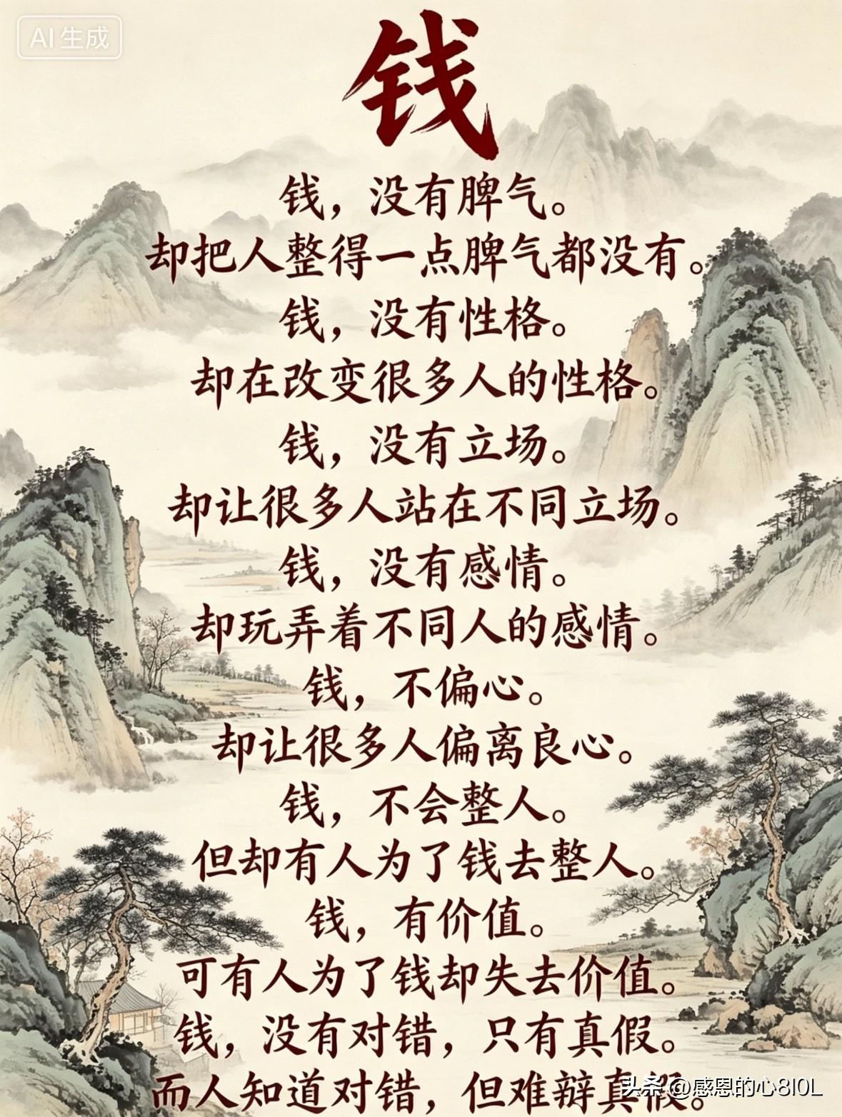 借出去的是情分，收回来的却是仇人！这辈子再也不随便借钱了！

永远别轻易把钱借给