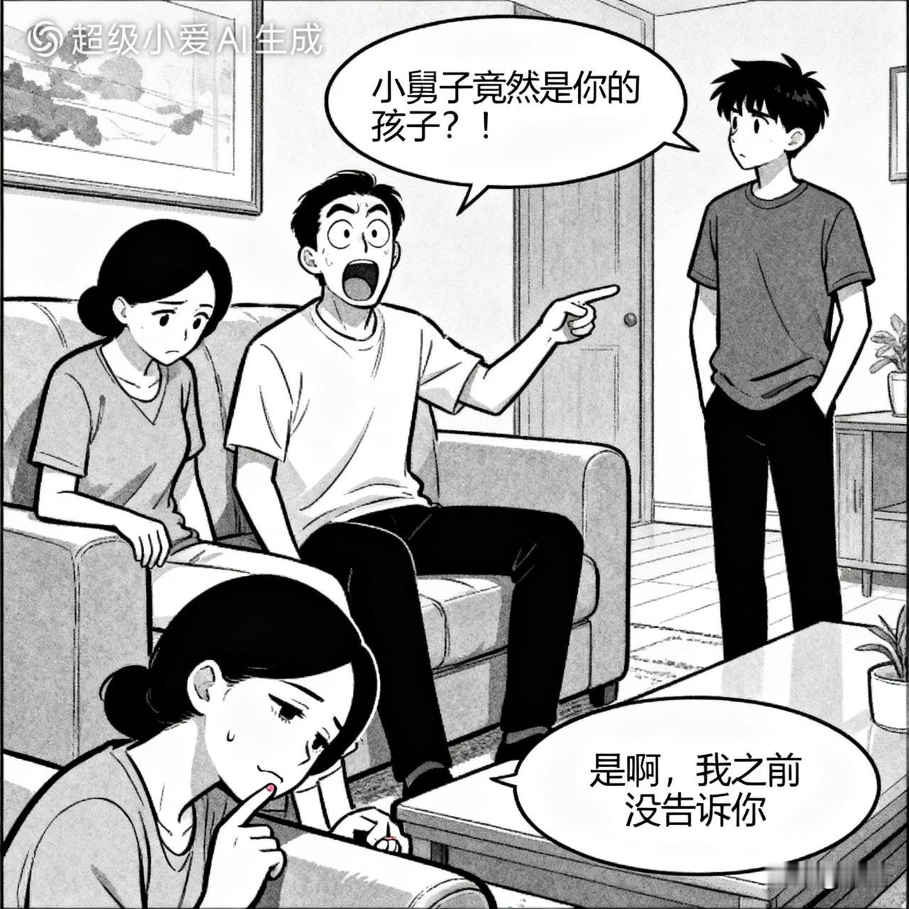 做亲子鉴定，竟然鉴定出小舅子是老婆的孩子。
稀奇古怪的事，哪个平台都有，抖音里面