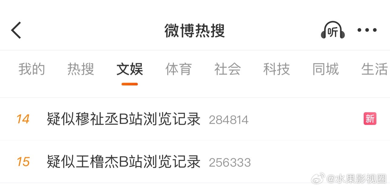 一大早起来穆祉丞王橹杰热搜同框了，这是啥[傻眼]疑似穆祉丞B站浏览记录疑似王橹杰