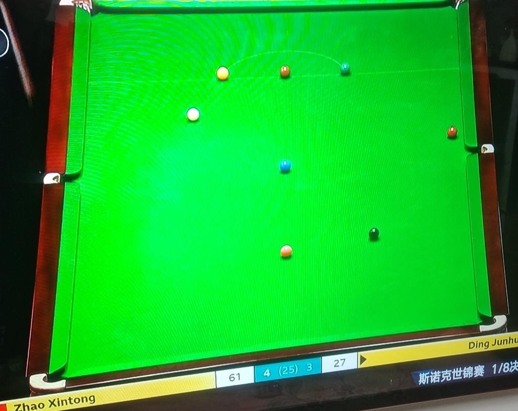 快讯：斯诺克世锦赛1/8赛
丁俊晖对阵卫冕冠军赵心童第一阶段比赛结束，两人表现出