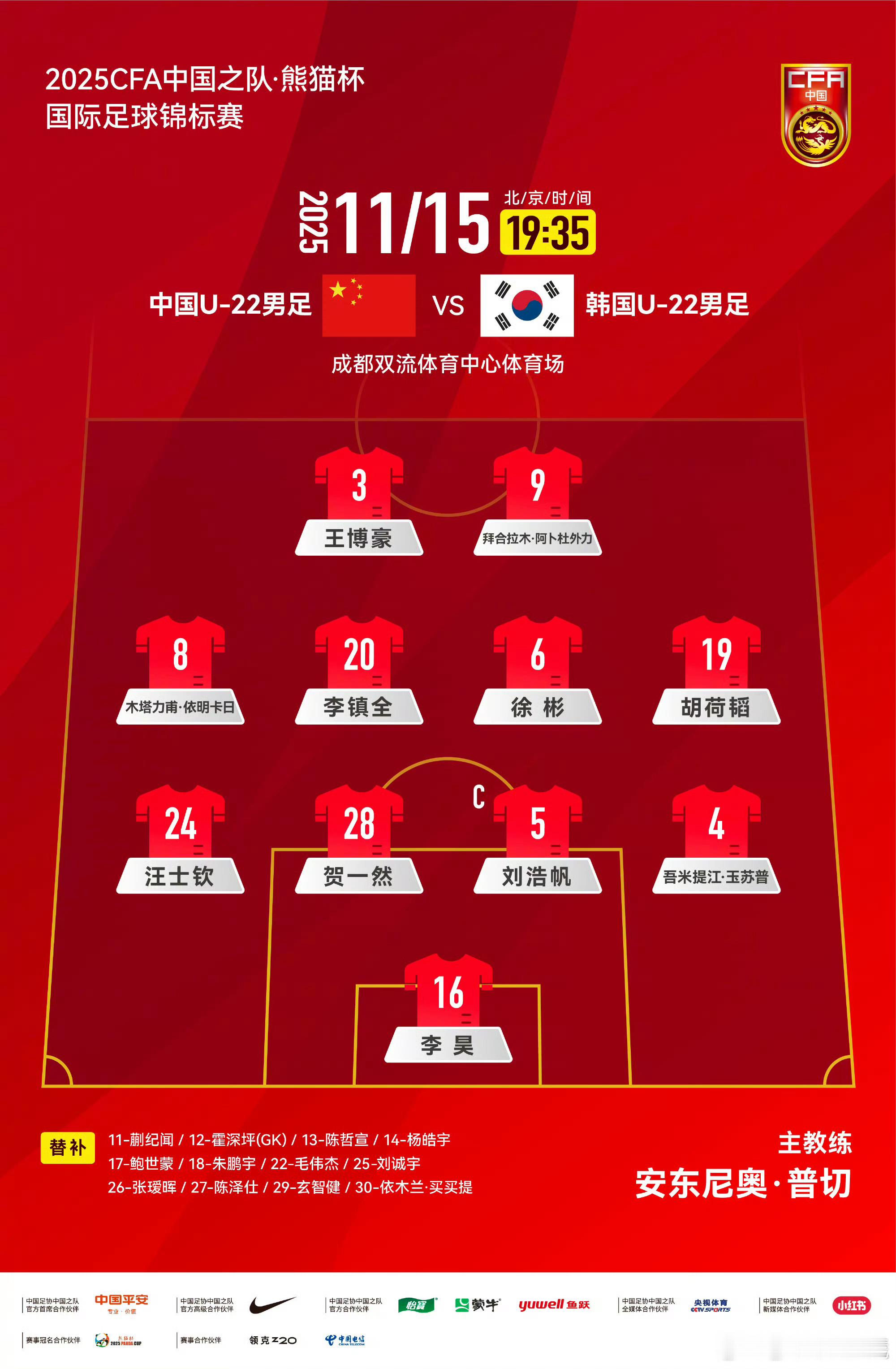 有哪几位是国少和U18时期在踢的，U22依然在的？ 