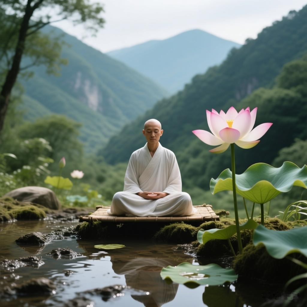 修心可在山间住，
炼性仍须在尘缘；
能把污泥作净土，
便是池中上品莲。