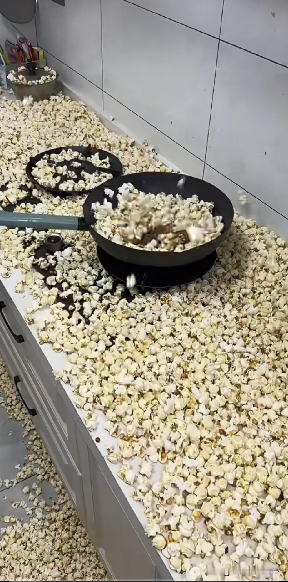 自己炸爆米花，牛逼牛逼！！