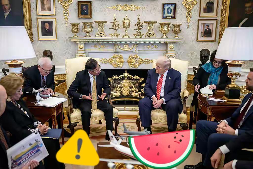 2月3日，美国总统特朗普在白宫与来访的哥伦比亚左翼总统佩特罗会晤，引发国际关注。