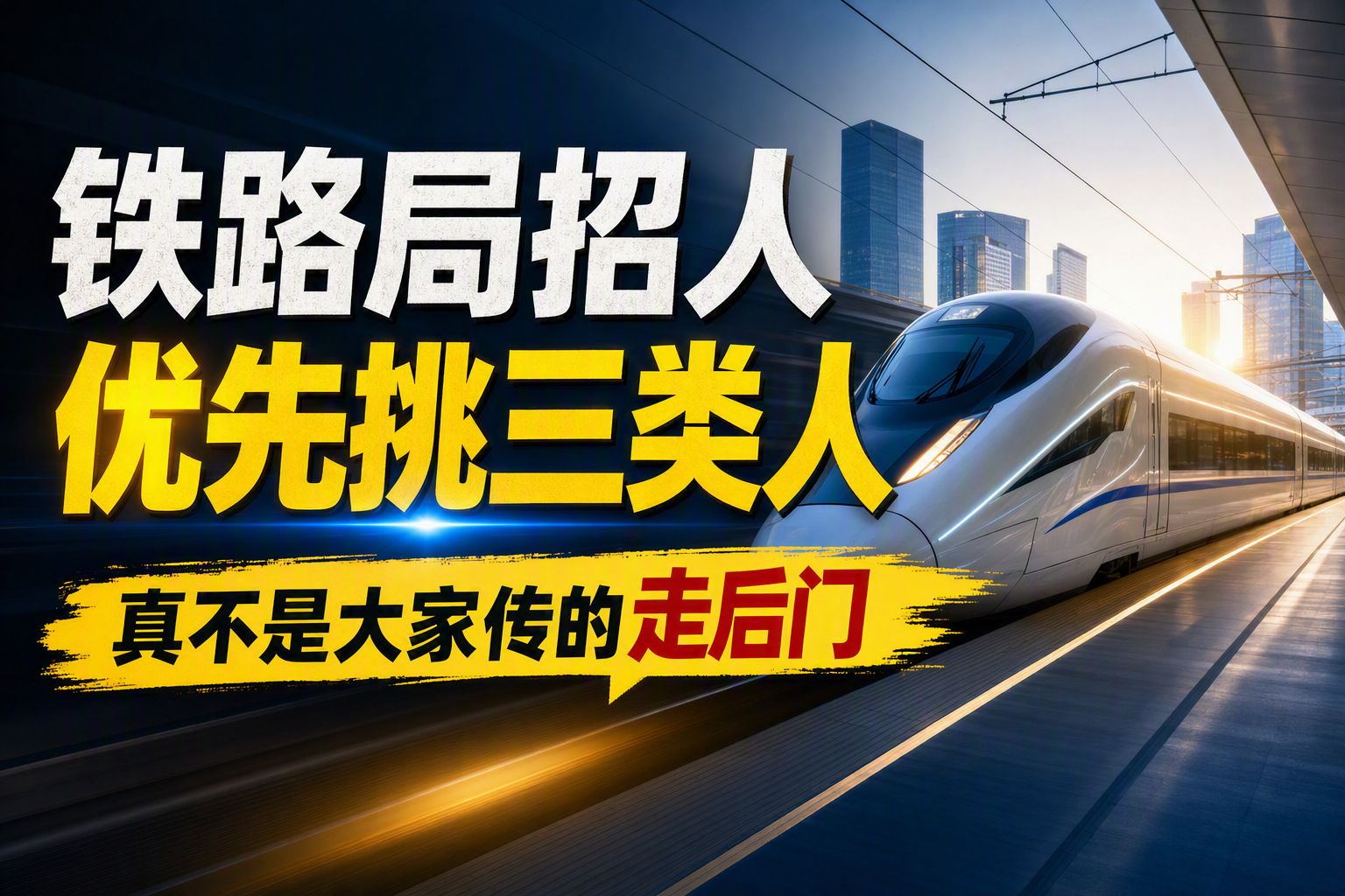 铁路局招人优先挑三类人，真不是大家传的走后门