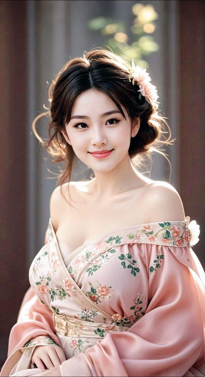 AI扩图 AI粉黛佳人