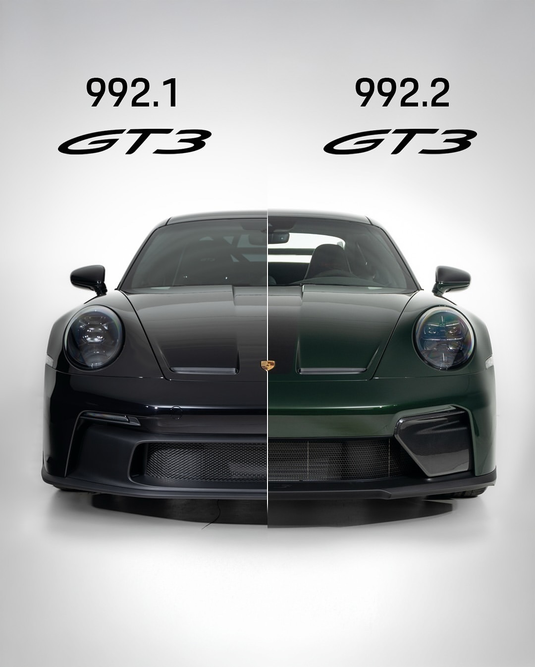 992.1 GT3 vs 992.2 GT3外观设计差异 ​​​————————