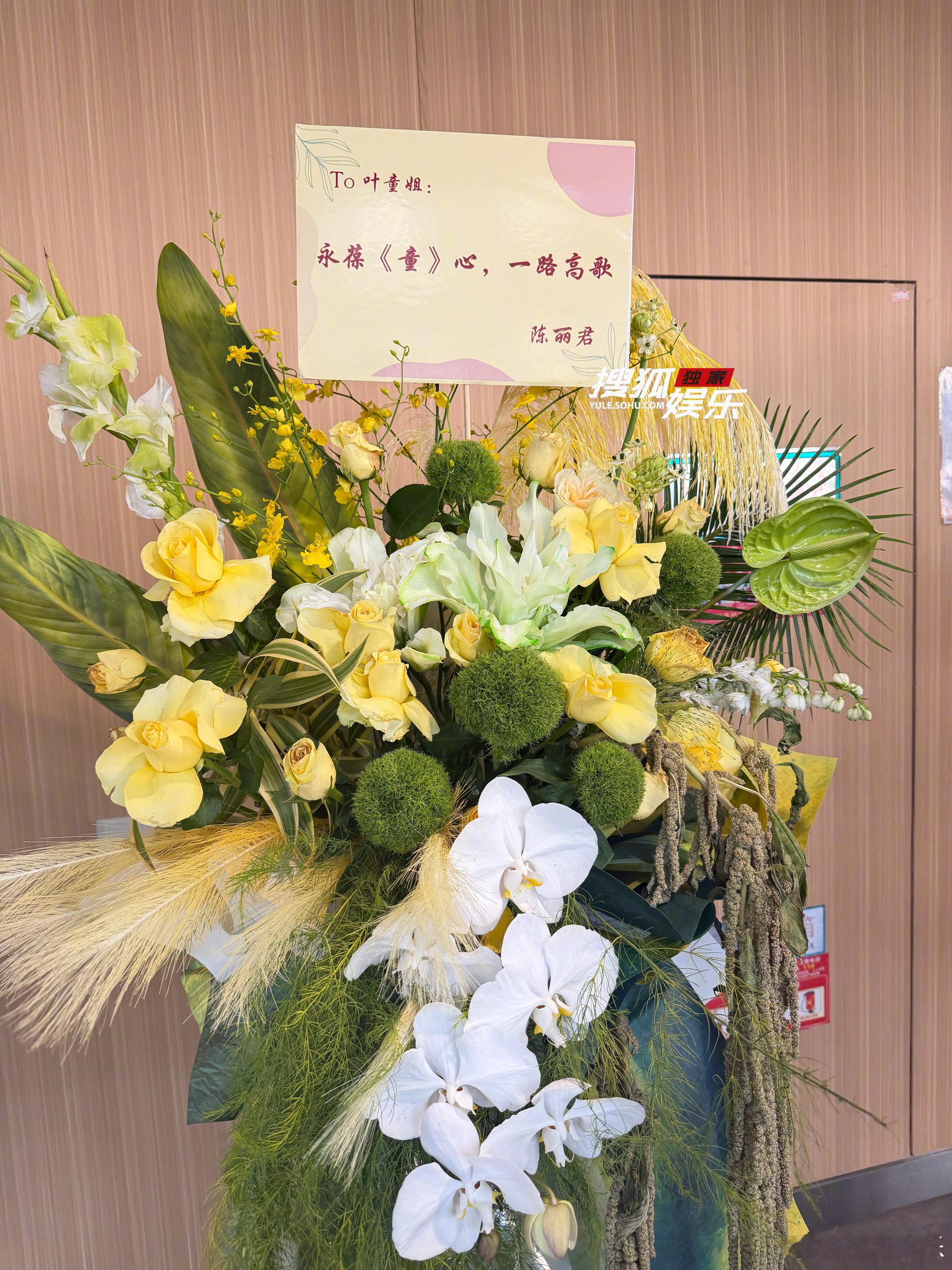 梁家辉、陈丽君、陈凯琳为叶童首张专辑发布会暨首唱会送来了花篮💐叶童首张专辑童发