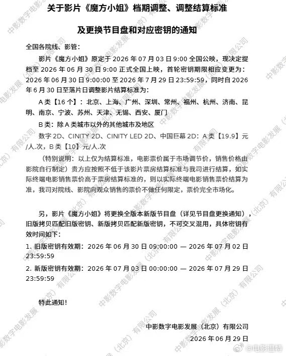 听听温特怎么说  炸裂！！！《魔方小姐》 提档6月30日并放终极大招！发行价直接