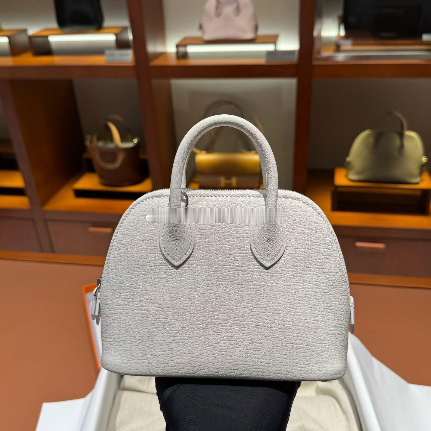 Bolide mini 山羊皮 0U新白色 银扣 