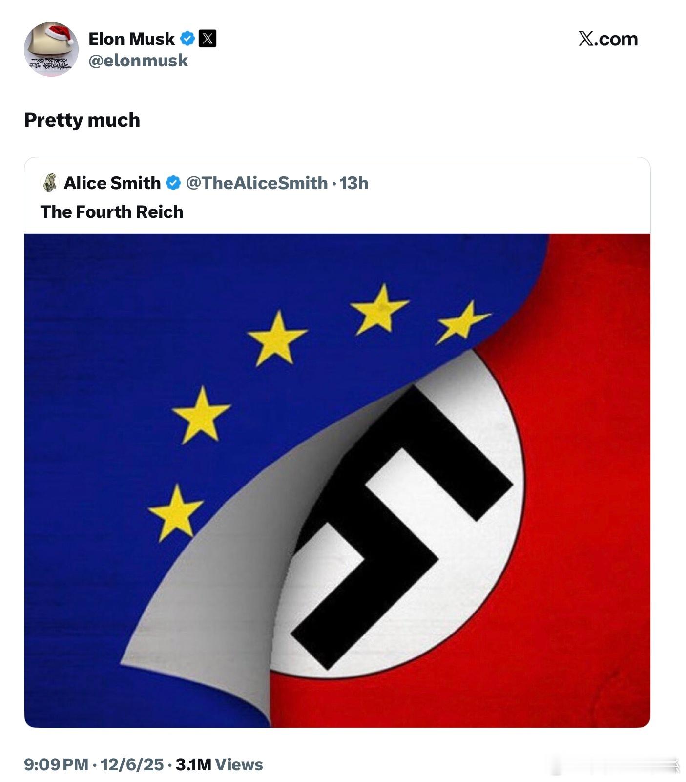 “The Fourth Reich”（第四帝國）歐盟表面看似民主自由，但實質上走