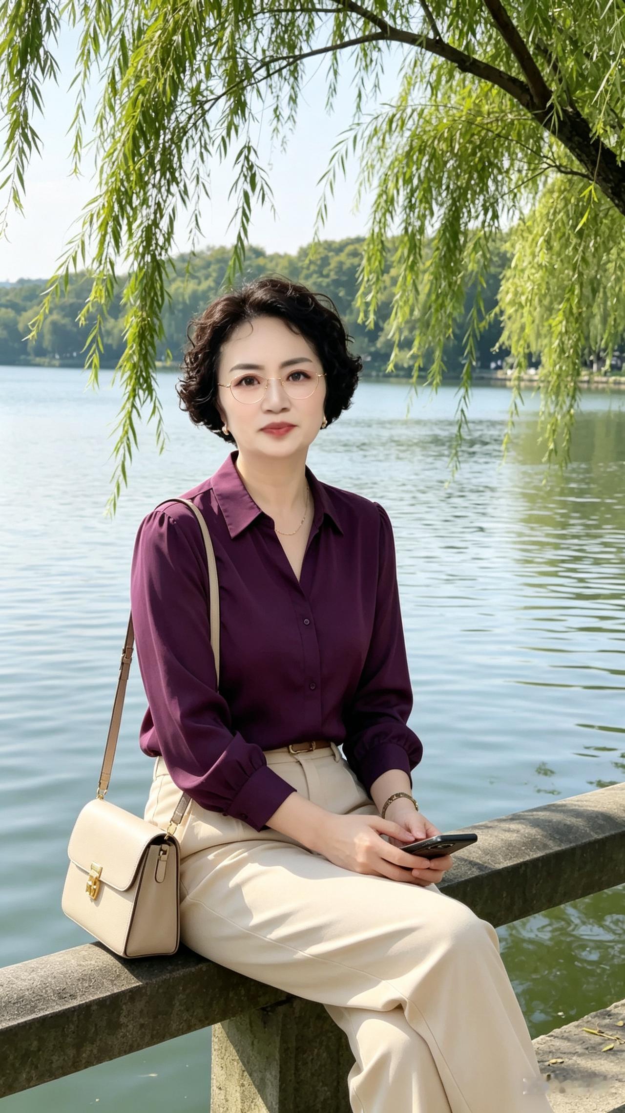 我和老公分手了，来湖边静静
享受大自然清新，解闷一一一