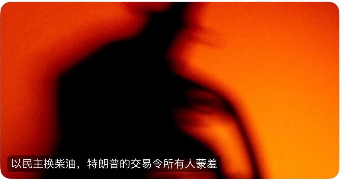“以民主换柴油，特朗普的交易令所有人蒙羞：没有任何美国核心价值是特朗普不会出卖的