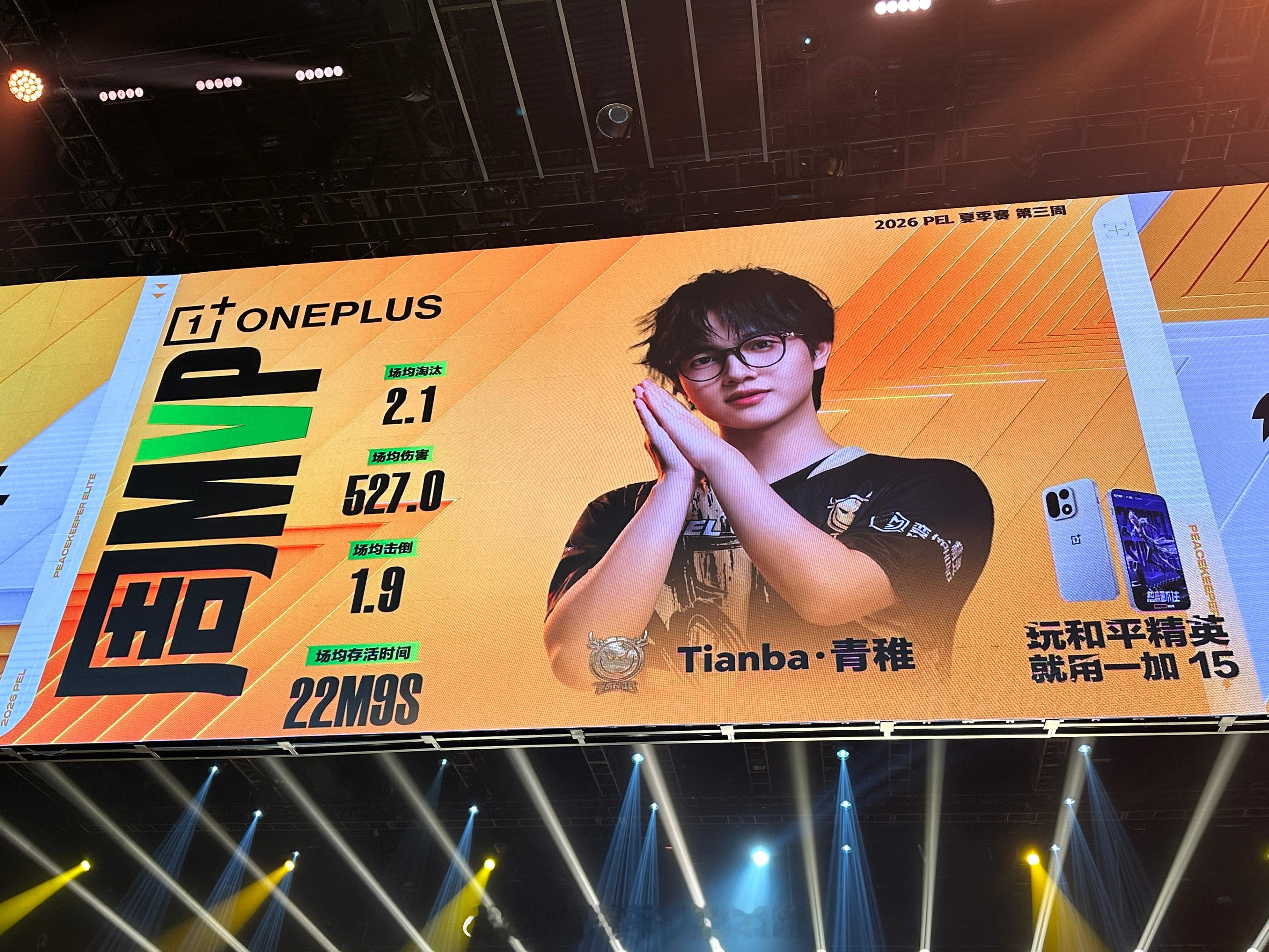 天霸青稚获周决MVP 青稚全场火力全开，攻防表现俱佳，强势拿下周决MVP荣誉 