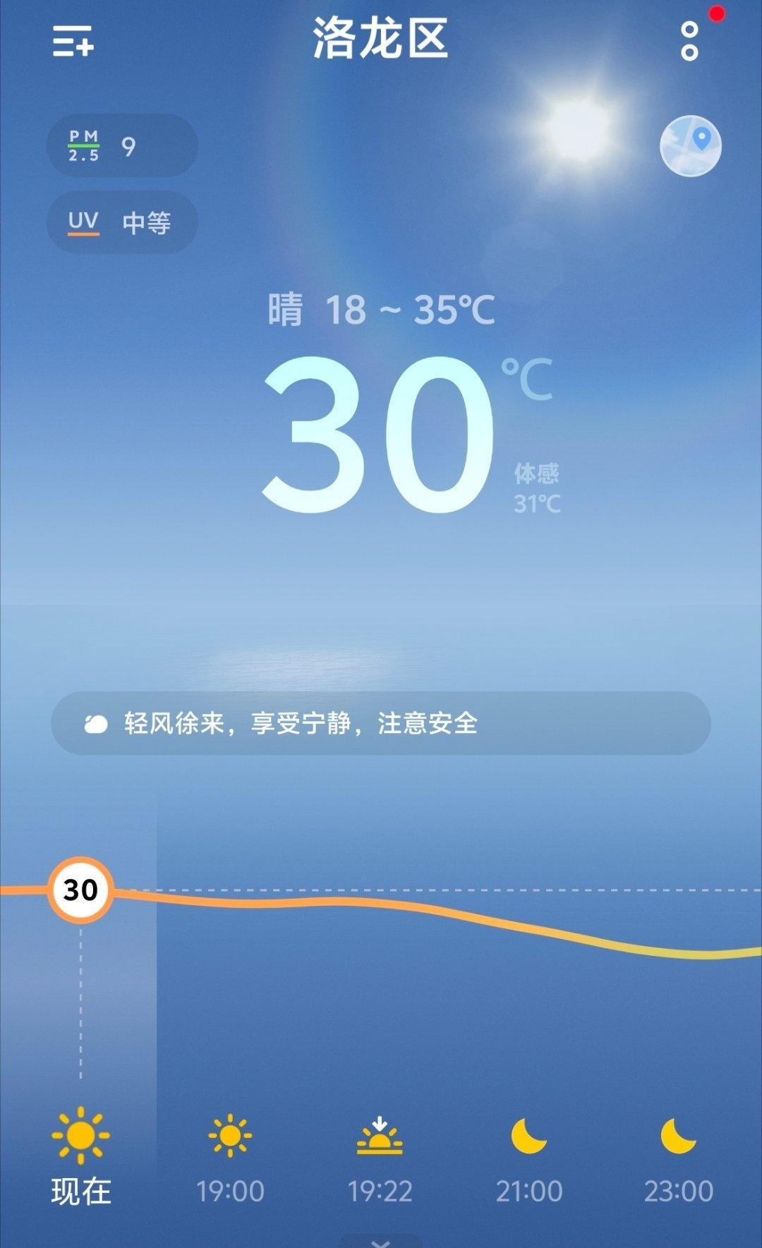今天最高气温35℃，感觉一秒入夏，开空调了！ ​​​