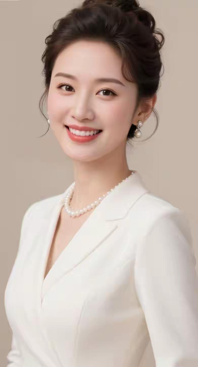 清新靓丽，白色衣裙
冰肌玉骨，明眸皓齿
出水芙蓉，百媚天娇
沉鱼落雁，闭月羞花