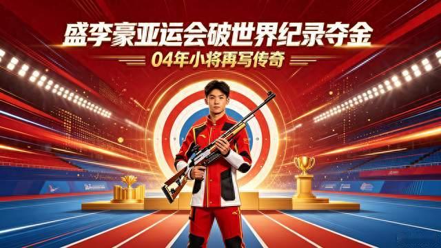 太稳了！盛李豪亚运会破世界纪录夺金，O4年小将再写传奇