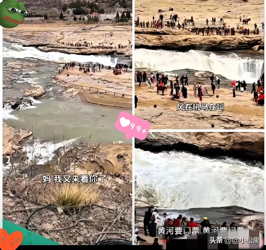 你敢信吗？有人在壶口瀑布前唱《黄河大合唱》，唱到一半突然画风一转：“风在吼，马在