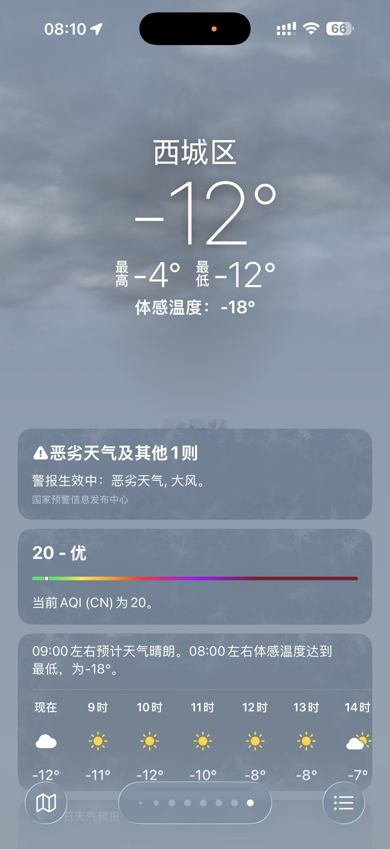体感温度零下18🥶 