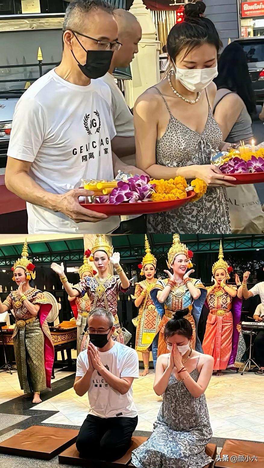 拜佛还怕佛认出来？王石田朴珺曼谷这波操作，把“虔诚”演成了“遮羞”。
王石和田朴