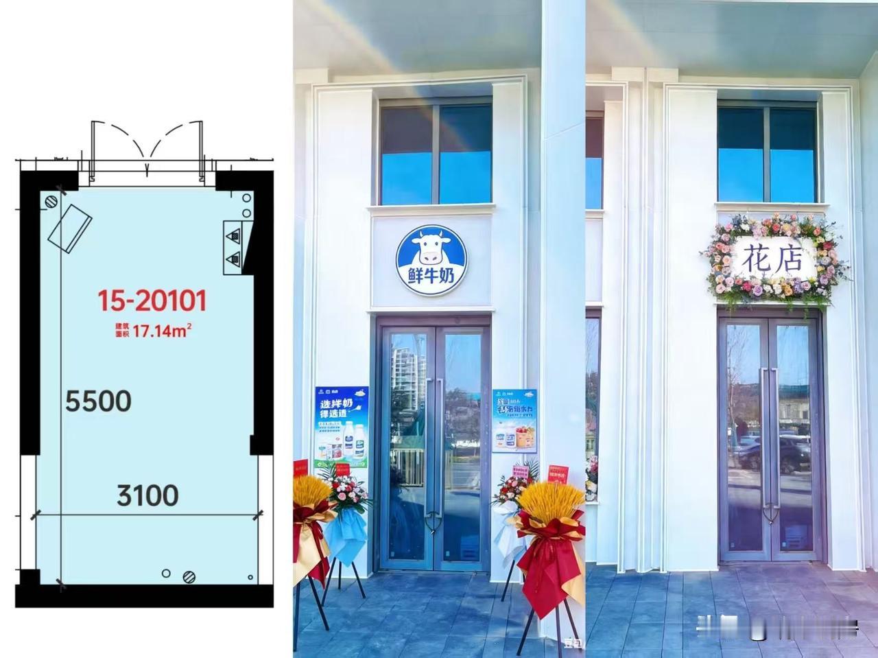 名校旁的优质旺铺
！！总价48万拿下！！↓
建面17.14㎡灵活布局
文创小店、