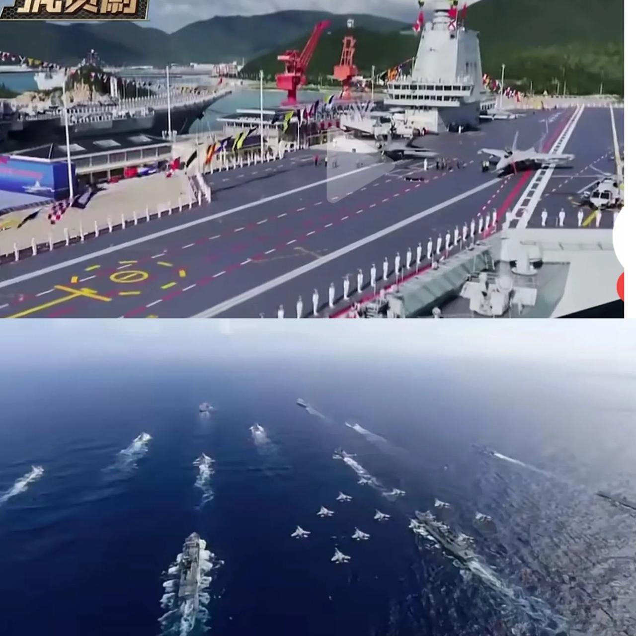 牛！震撼！共约16.2万吨的″福建舰