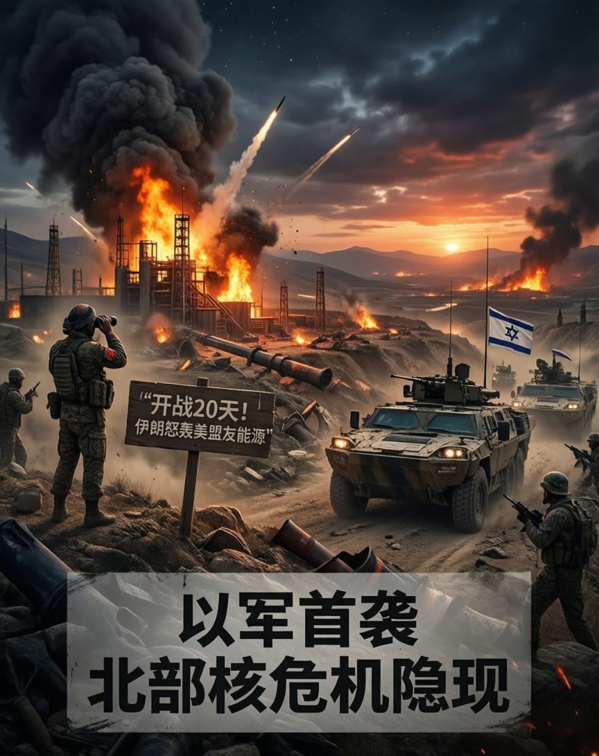 开战二十天，两线全燃——伊朗炸能源，以色列瞄核，局势正在滑向最危险的版本

美以