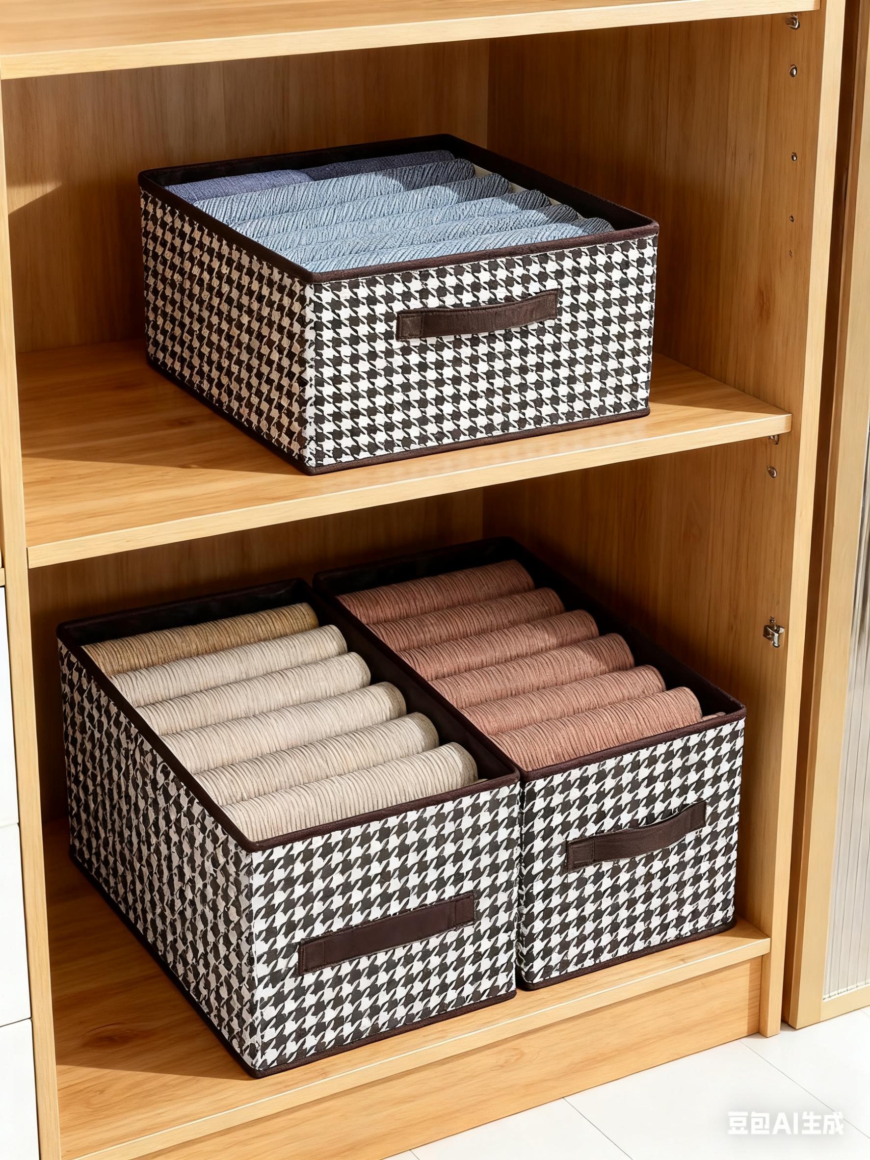 衣柜里平时放几个这样的收纳盒!!  !!