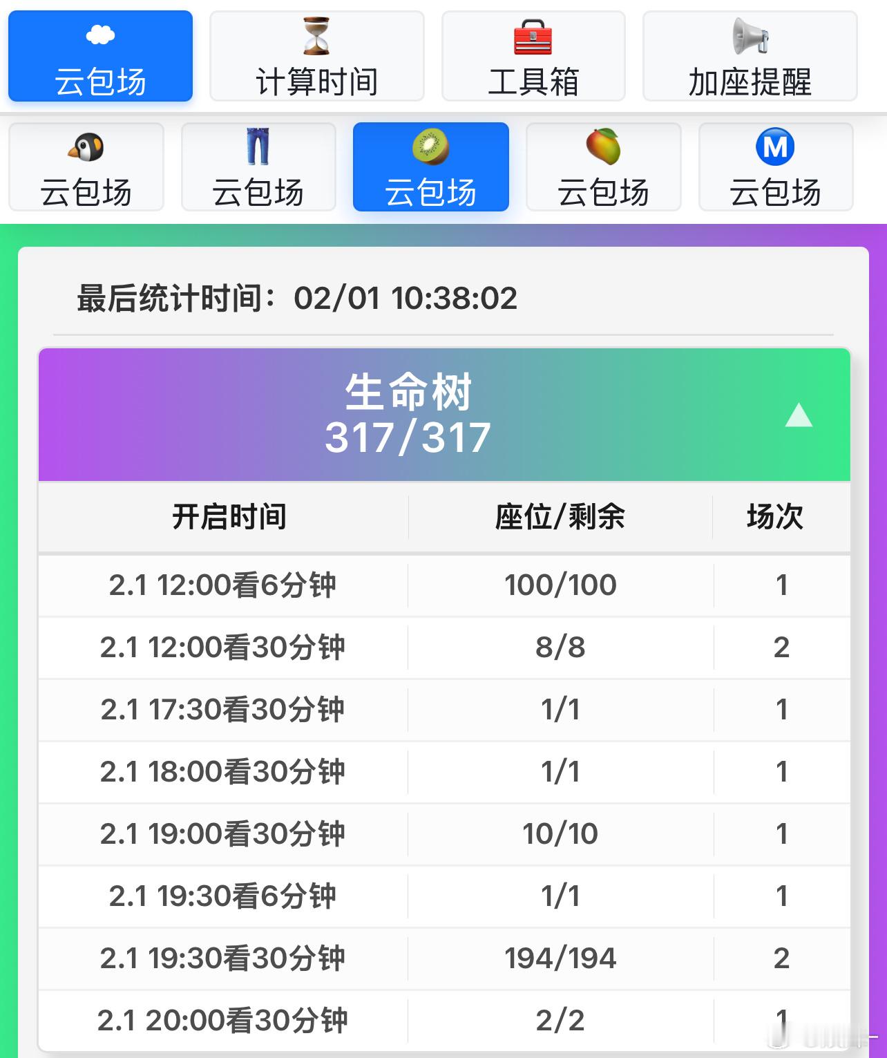 谁还没有抢到生命树云包场，完美对上热度，就是滞销了 