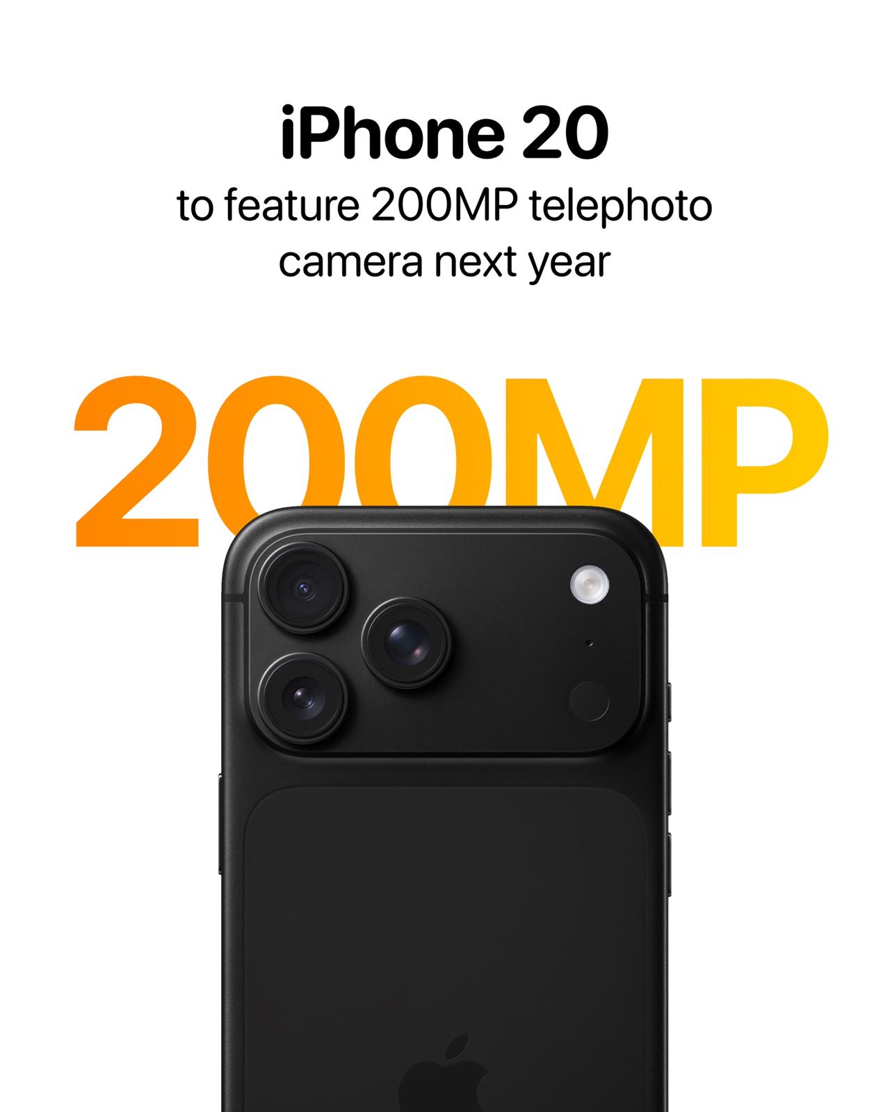 卷起来了苹果在测试2亿像素长焦