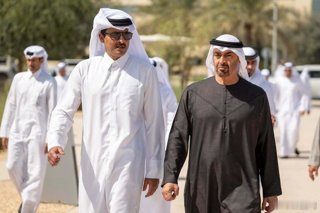 卡塔尔王室阿联酋王室 🇶🇦🇦🇪2月14日，卡塔尔埃米尔塔米姆和阿联酋总统