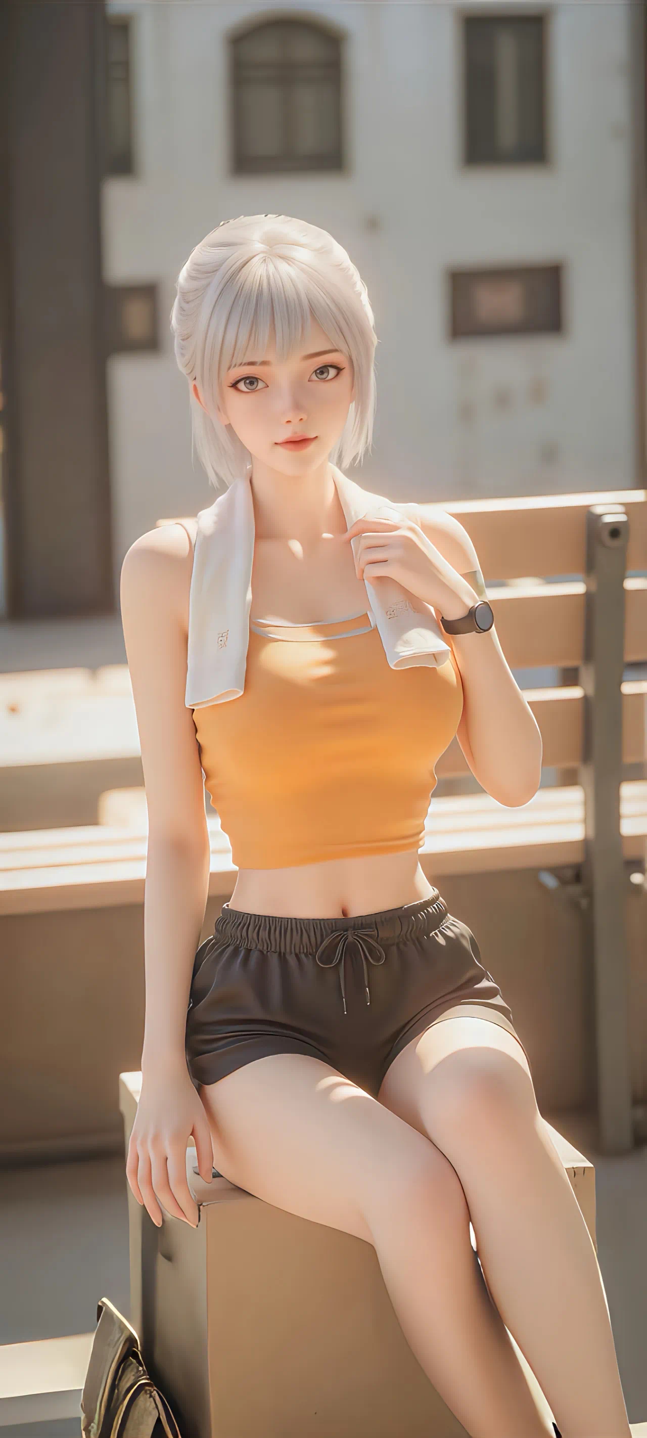 灵笼  白月魁【精美壁纸】运动装，太健康了国产动漫 ​​​